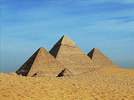 蓝天,上方,金字塔,吉萨金字塔,开罗,埃及