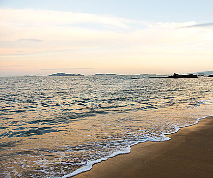 海滩,海洋,日落,风景