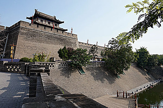 西安古城墙内外景致