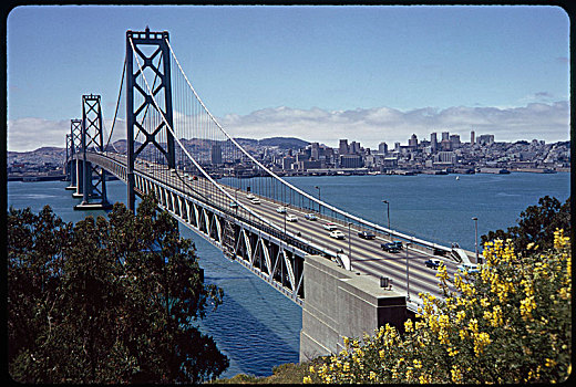 海湾大桥,风景,耶巴布埃纳岛,旧金山,加利福尼亚,美国,历史