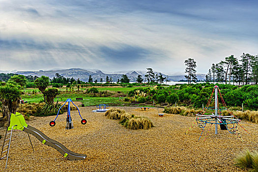 新西兰基督城海湾公园儿童游乐场