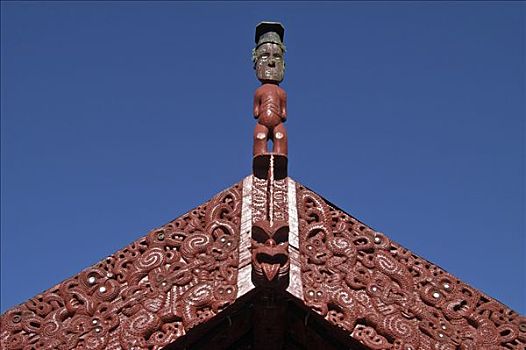 雕刻,法卡雷瓦雷瓦,罗托鲁瓦,新西兰