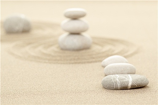 平衡,禅,石头,沙子