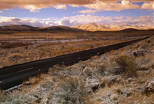 道路,风景,内华达,美国