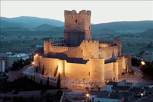 阿拉伯,时期,城堡,世纪,阿利坎特省,瓦伦西亚,西班牙