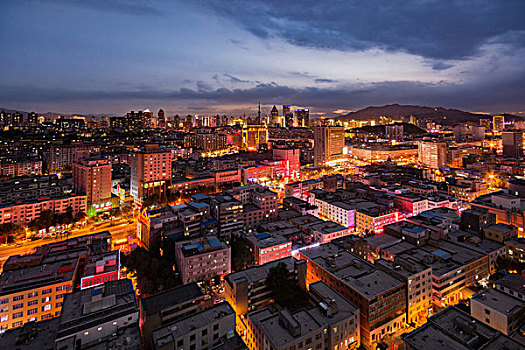 乌鲁木齐市区夜景