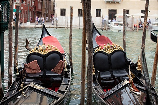 威尼斯,装饰,甲板,小船