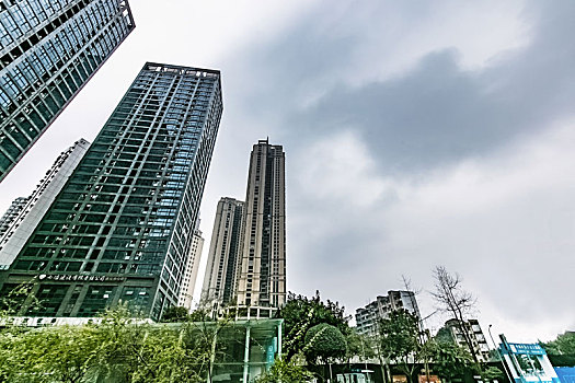 重庆市都市高楼环境建筑