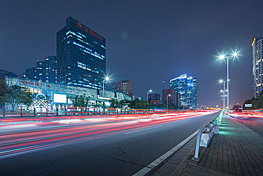 汽车广告背景cbd夜景