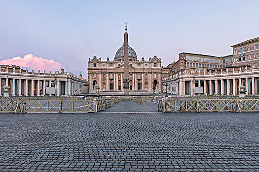 意大利,罗马,圣彼得大教堂,黎明,大幅,尺寸