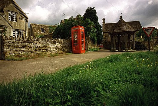 英格兰,传统,红色,电话亭