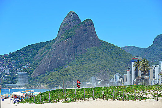 海滩,山,里约热内卢,巴西,南美