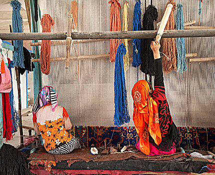 新疆,和田,地毯,纳克西湾地毯,手工织造