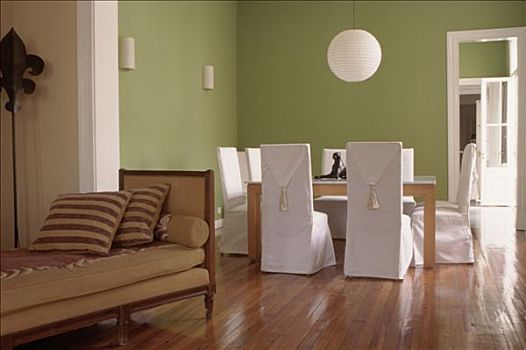 客厅,椅子,白色,木地板