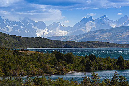 智利,麦哲伦省,区域,托雷德裴恩国家公园,风景