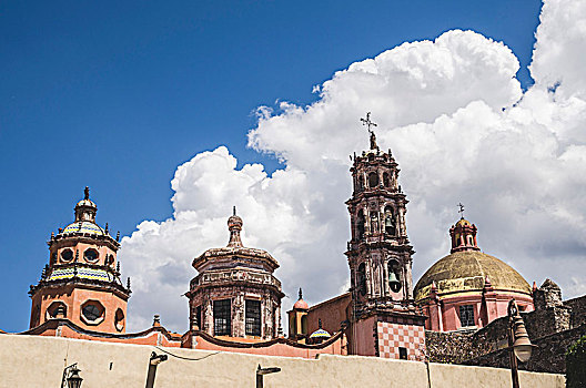 教堂塔楼,穹顶,圣米格尔,瓜纳华托,墨西哥,建筑,教堂,塔,圆顶