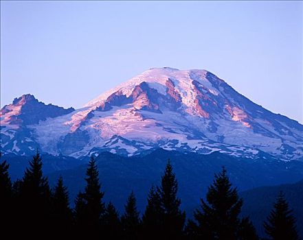 雷尼尔山国家公园,雷尼尔山,雪,华盛顿,美国