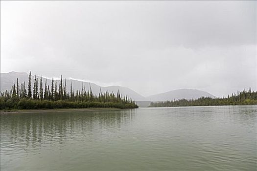 河,山峦,国家公园,加拿大西北地区,加拿大