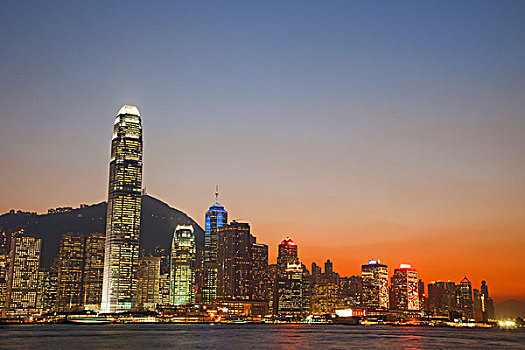 日落,太平山,香港,中国