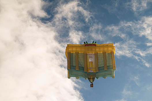 热气球,形状,勃兰登堡门,巴特维西,巴伐利亚,德国,欧洲