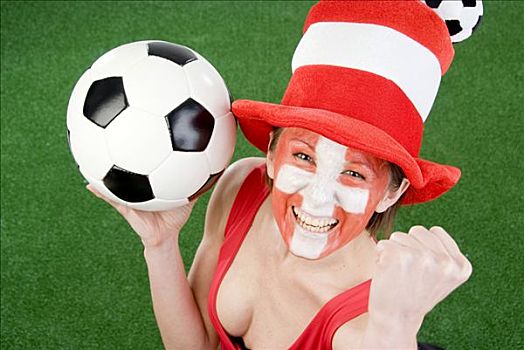 女性,足球,支持者,狂热,2008欧洲杯