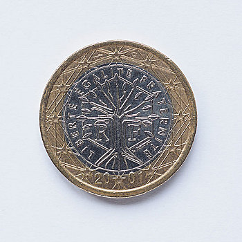 法国,1欧元,硬币