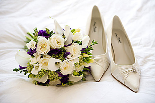 婚礼,鞋,花