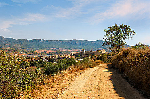 西班牙,风景,乡村道路,山