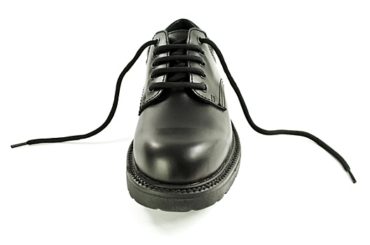 黑色,皮革,鞋
