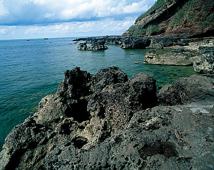 广西北海渐趋洲岛海蚀崖海岸