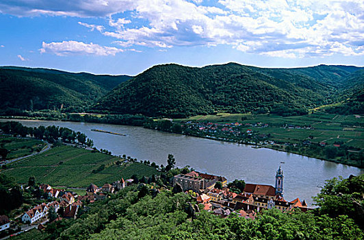 奥地利,瓦绍,山谷,乡村,多瑙河