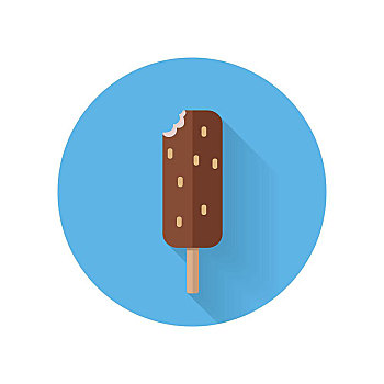 矢量,甜,冰冻,冰淇淋,象征,夏天,寒冷,巧克力,甜点,插画,乳制品,标识,白色背景,背景