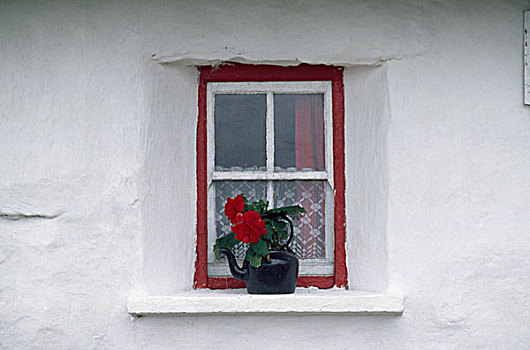 屋舍,窗户,伊尼什莫尔岛尔,阿伦群岛,戈尔韦郡,爱尔兰