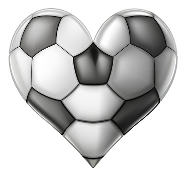 喜爱,足球,心形