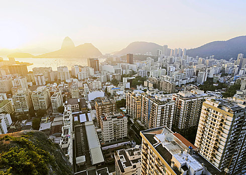 博塔福戈,附近,面包山,日出,里约热内卢,巴西,南美
