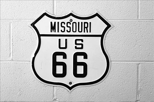 标识,历史,66号公路,密苏里,美国