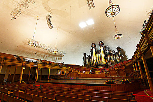 盐湖城大礼拜堂,管风琴,北美洲,美国,犹他州,风景,全景,文化,景点,旅游