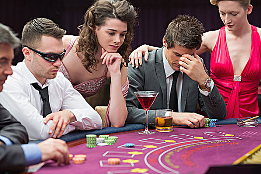 男人,纸牌,桌子,女人,赌场
