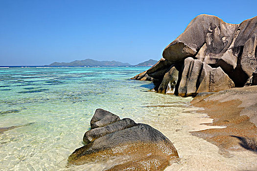 石头,拉迪格岛,塞舌尔