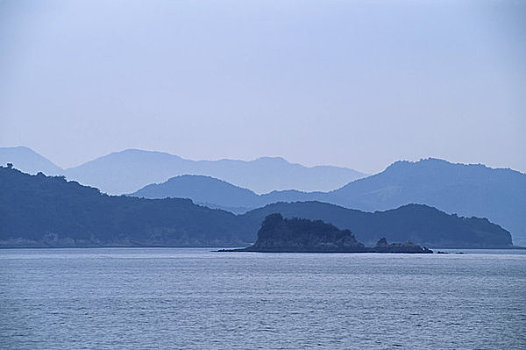 日本,靠近,广岛,内海,风景