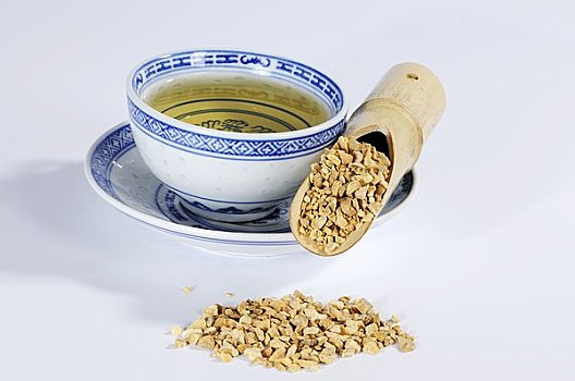 碗,茶,干燥,水,车前草,根,中国