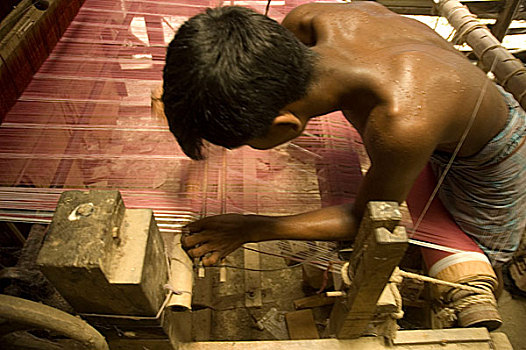 工作,机器,乡村,孟加拉,七月,2007年