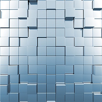 蓝色,抽象,立方体