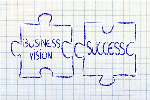 商务,视野,成功,拼图,设计