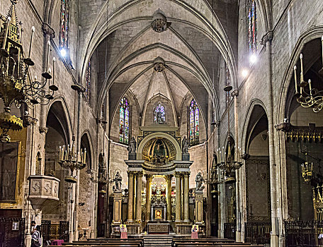 圣所,大教堂,巴塞罗那,加泰罗尼亚,西班牙,欧洲