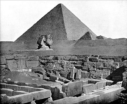 金字塔,狮身人面像,埃及,1893年,艺术家