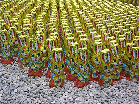 军队,复活节巧克力兔,列队