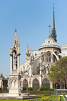 法国巴黎圣母院局部