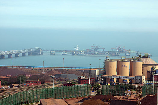 港口装卸生产繁忙有序,彰显中国经济蓬勃发展