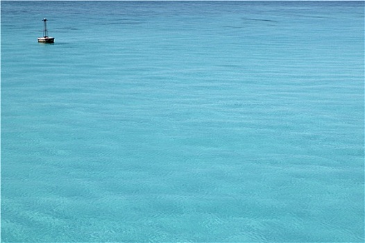 加勒比,蓝绿色海水,远处,浮漂